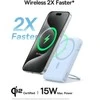 Baseus powerbank with stand PicoGo Qi2 5000mAh 20W (mėlynas)
