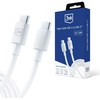 3MK Hyper Kabelis USB-C - USB-C 100W 1.2m baltos spalvos Kabelis
