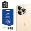 Apple iPhone 13 Pro Max / 13 Pro 9H Apsauginis stiklas kamerai 3mk Lens Protection Pro serijos objektyvas – auksinis