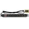 19" skirstomasis skydas LEXI-Net 8x230V, ČSN, jungiklis, įtampos indikatorius, kabelis 1,8m, 1U, maitinimo kabelis UPS (IEC320 C14)