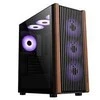 1St Cool 1stCOOL G6 Noble korpusas, vidutinio dydžio bokštas, ATX, AU, permatomas šoninis skydelis, 4x 120 mm ARGB ventiliatoriai, juodas