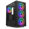 1St Cool 1stCOOL korpusas RAINBOW 4, vidutinio dydžio bokštas, AU, USB 3.0, 4x 120 mm RGB ventiliatoriai, juodas