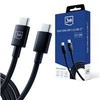 3MK Hyper Kabelis USB-C - USB-C 100W 1.2m juodos spalvos Kabelis