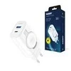3Mk apsauginis indukcinis tinklo įkroviklis 3mk HARDY įkroviklis PD 2in1 33W USB-C USB-A - baltas