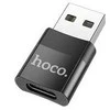 Adapteris Hoco UA17 USB-A to Type-C juodas