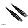 Akasa USB Type-C į USB Type-C 100W PD įkrovimo laidas – juodas