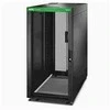 APC Easy Rack 600mm/24U/1200mm, su stogu, šonine panele, ratukais, kojelėmis ir 4 laikikliais, be dugno, juodas | Schneider Electric