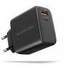 AXAGON GaN sieninis įkroviklis 2x prievadas (USB-A + USB-C), PD3.0/PPS/QC4+/SFC2.0/AFC/SCP/FCP/Apple, 45W | ACU-PQ45