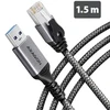 AXAGON ADE-AM15 USB-A Gigabit Ethernet adapteris su integruotu CAT6 RJ-45 tinklo kabeliu (1,5 m), Asix AX88179B