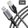 AXAGON ADE-AM30 USB-A 5 Gbps – Gigabit Ethernet adapteris su integruotu CAT6 RJ-45 tinklo kabeliu (3 m), Asix AX88179B