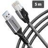 AXAGON ADE-AM50 USB-A 5 Gbps – Gigabit Ethernet adapteris su integruotu CAT6 RJ-45 tinklo kabeliu (5 m), Asix AX88179B