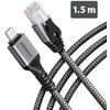 AXAGON ADE-CM15 USB-C 5 Gbps – Gigabit Ethernet adapteris su integruotu CAT6 RJ-45 tinklo kabeliu (1,5 m), Asix AX88179B