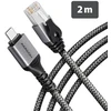 AXAGON ADE-CM20 USB-C 5 Gbps – Gigabit Ethernet adapteris su integruotu CAT6 RJ-45 tinklo kabeliu (2 m), Asix AX88179B