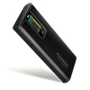 AXAGON EEM2-SD2B, USB-C 10Gbps externí box s displejem pro M.2 NVMe/SATA SSD, bezšroubkový, černý