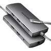 AXAGON HMC-8HLSA USB-C 3.2 Gen 1 šakotuvas, 3x USB-A + 4K/30Hz HDMI + SD / Micro SD, GLAN, garsas, PD 100 W, 20 cm USB-C laidas