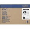 Spausdintuvas BROTHER HGE151V5 24MM Juodas ON CLEAR - 5 PACK