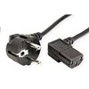 C-TECH maitinimo laidas 220/230V maitinimo šaltinis, išlenktas, VDE, 2m