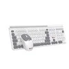 C-Tech Klaviatūra ir pelė C-TECH klaviatūra su pele WLKMC-05W, belaidis rinkinys 2,4 GHz, CZ, balta