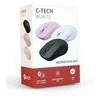 Pelė C-Tech C-TECH pelė Dual mode WLM-12PK, bezdrátowa, 1600DPI, 6 przycisków, rožinis, USB nano receiver
