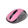 C-TECH pelė WLM-02, juodai rožinė, belaidė, 1600DPI, 6 mygtukai, USB nano imtuvas