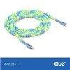Club 3D USB-C į USB-C kabelis, 2 m, mėlynas