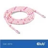 Club 3D USB-C į USB-C kabelis, 2 m, rožinis