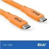 Club 3D Oranžinis USB-C į USB-C kabelis 2m (M/M) Oranžinis CLUB3D