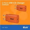 Įkroviklis Club 3D Club3D Lifestyle Ladegerät USB-C 30Watt, 2Stk oranžinis retail