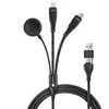 CONNECT IT Nabíjecí kabelis Wirez 6v1, USB-C/USB, Lightning, Bezdrátová nabíječka na hodinky, 1.25m, juoda