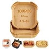 Cosori Popierinės formos karšto oro gruzdintuvėms 100 vnt (20cm - 4,5-6L)