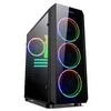 Vein X VeinX dėklas Mars MAR01A Mid Tower, be maitinimo, 3xUSB, permatomas šonas, 4xARGB ventiliatorius 120mm, juodas