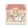 Dřevěné vícevrstvé puzzle Farma se zvířátky