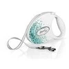 Flexi FLEXI Glam Splash Ocean pavadėlis, M TAPE 5m, balta
