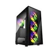 Fortron Midi Tower CMT192 korpusas, permatomas šonas, ATX, 4x RGB ventiliatorius, juodas