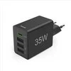 Hama 35W PD/QC 1x USB-C, 3x USB-A, juoda