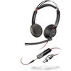 HP Poly Blackwire 5220 Stereo USB-C Ausinės +3.5mm Plug +USB-C/A Adapteris