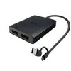 I-tec USB-A/USB-C dvigubas 4K/60 Hz DisplayPort vaizdo adapteris