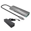I-TEC USB C metalinis nano dokas 1xHDMI 4K 1xSD + 1xmicroSD kortelių skaitytuvas 1xGLAN 1xgarsas 3x USB 3.0 prievadas 1x USB-C PD + įkroviklis 100W