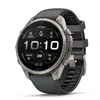„Garmin fenix 9 Pro“ išmanusis laikrodis, 47 mm, titano korpusas su grafito ir juodos spalvos silikonine apyranke