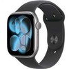 Apple Watch Series 11Â GPS + Cellular 42mm Kosminė pilka Aliuminio Case with Juodas Sport Band - M/L