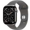 „Apple Watch Series 11 GPS + Cellular“, 46 mm, natūralaus titano korpusas su akmeniniu pilkos spalvos sportiniu dirželiu – M/L
