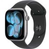 Išmanusis laikrodis Apple Watch Series 11 (2025) GPS 42mm Kosminė pilka Aliuminio Case with Juodas Sport Band S/M – Juodas