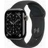 „Apple Watch Series 11 GPS + Cellular“, 42 mm, titano spalvos korpusas su juodu sportiniu dirželiu – M/L