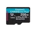 „Kingston“ 256 GB „Micro SDXC Canvas Go Plus Gen4“ 200 MB/s A2 U3 V30 kortelė + adapteris