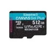 Atminties kortelė „Kingston Technology“ 512 GB „Micro SDXC Canvas Go Plus Gen4“ 200 MB/s A2 U3 V30 kortelė + adapteris