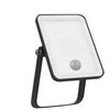 Ledvance 20W LED prožektorius ESSENTIALS, juodas, 4000K, su judesio davikliu