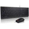 Klaviatūra LENOVO Essential laidinės USB klaviatūros + pelės rinkinys – USB, juoda