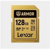 Atminties kortelė Lexar 128GB SDXC ARMOR Gold UHS-II U3, nerūdijančio plieno, IP68 (280/210 MB/s)