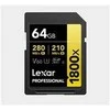 Atminties kortelė Lexar Pro 1800x SDXC R280/W210 64GB U3 (V60) UHS-II