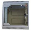 LEXI-Net 10" sieninė spinta 6U 310x260, stiklinės durys, virintos, pilkos spalvos